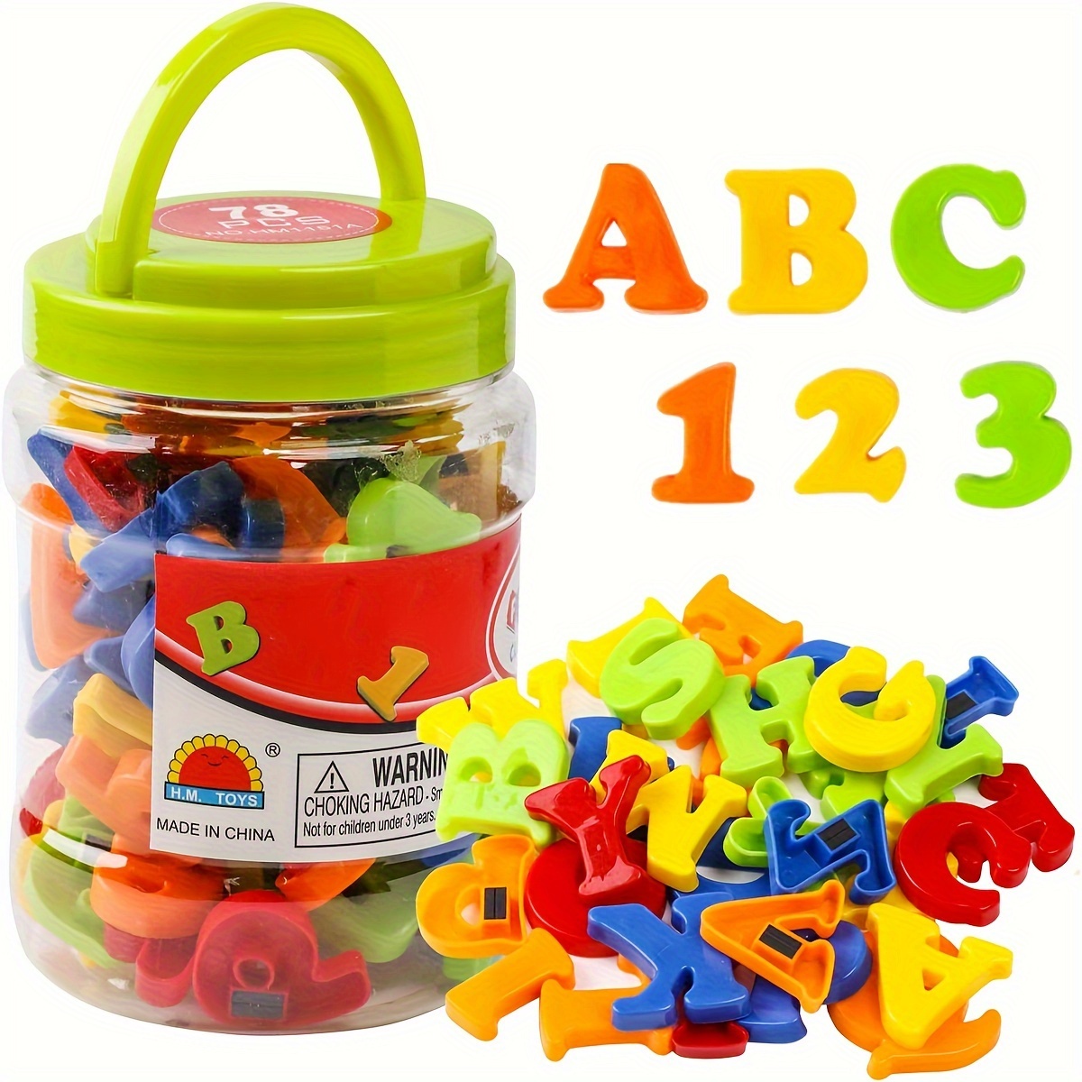 Kids Education Number - 78 pçs letras magnéticas números alfabeto,