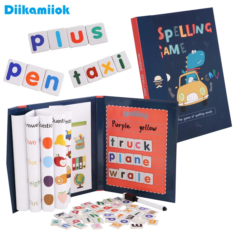 Kids Educational Games Learn English - Quebra-Cabeças Magnéticos de Alfabeto para Crianças,