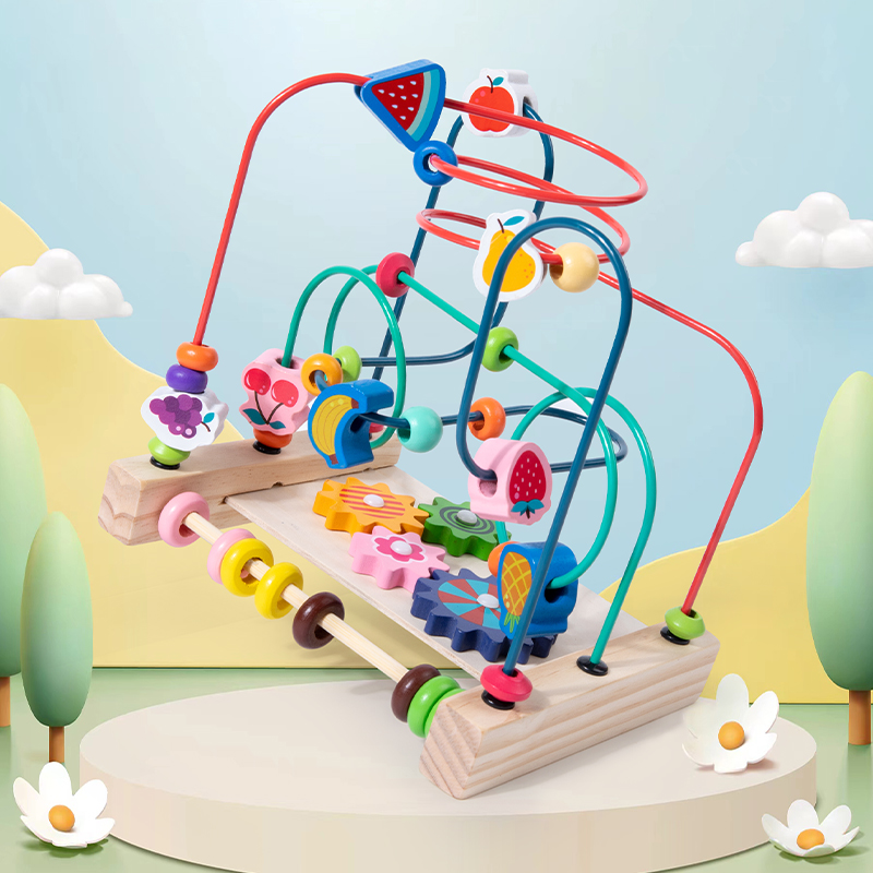 Kids Educational Box - Montessori brinquedos de madeira montanha russa