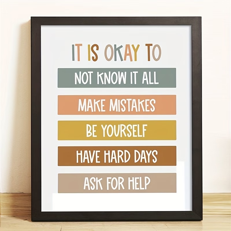 Kids Education Yes - Pôster de pintura em tela com