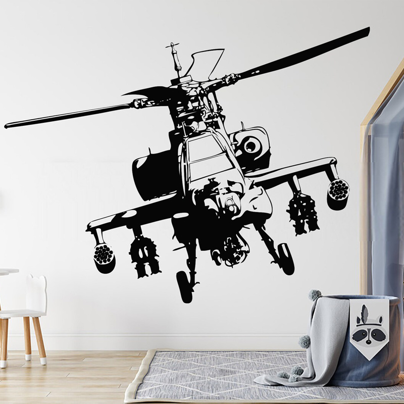 Kids Education Quotes - Helicóptero militar decalque da parede herói