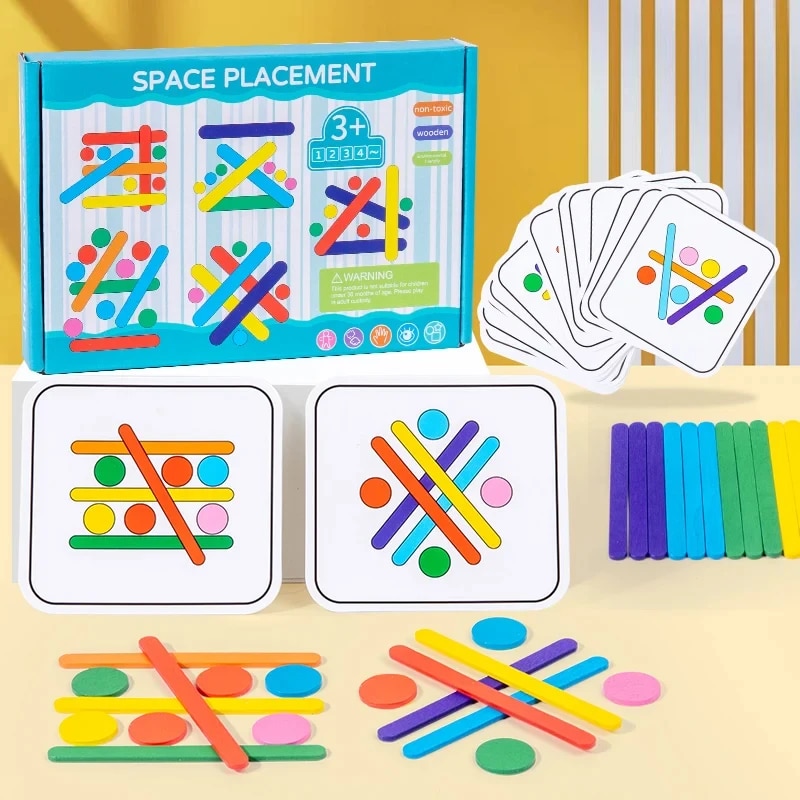 Kids Educational Box - Crianças arco-íris vara pensando quebra-cabeça de