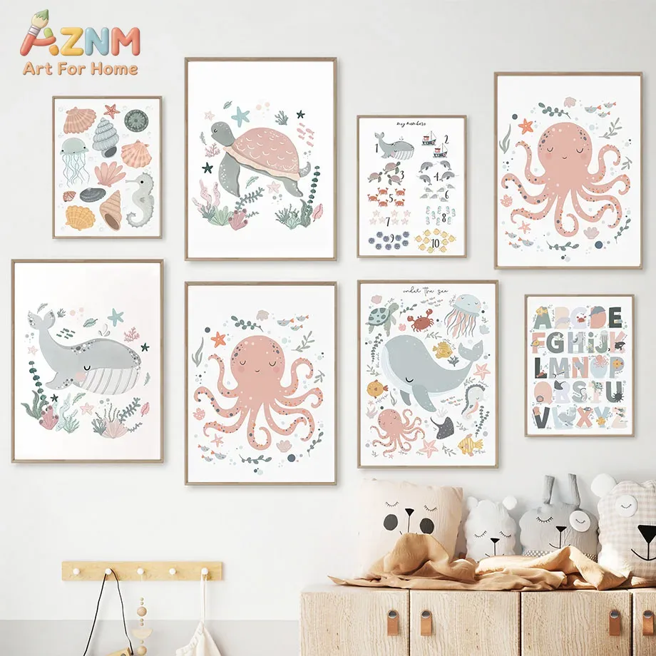 Kids Education Room - AZNM Quadro Decorativo de Parede em