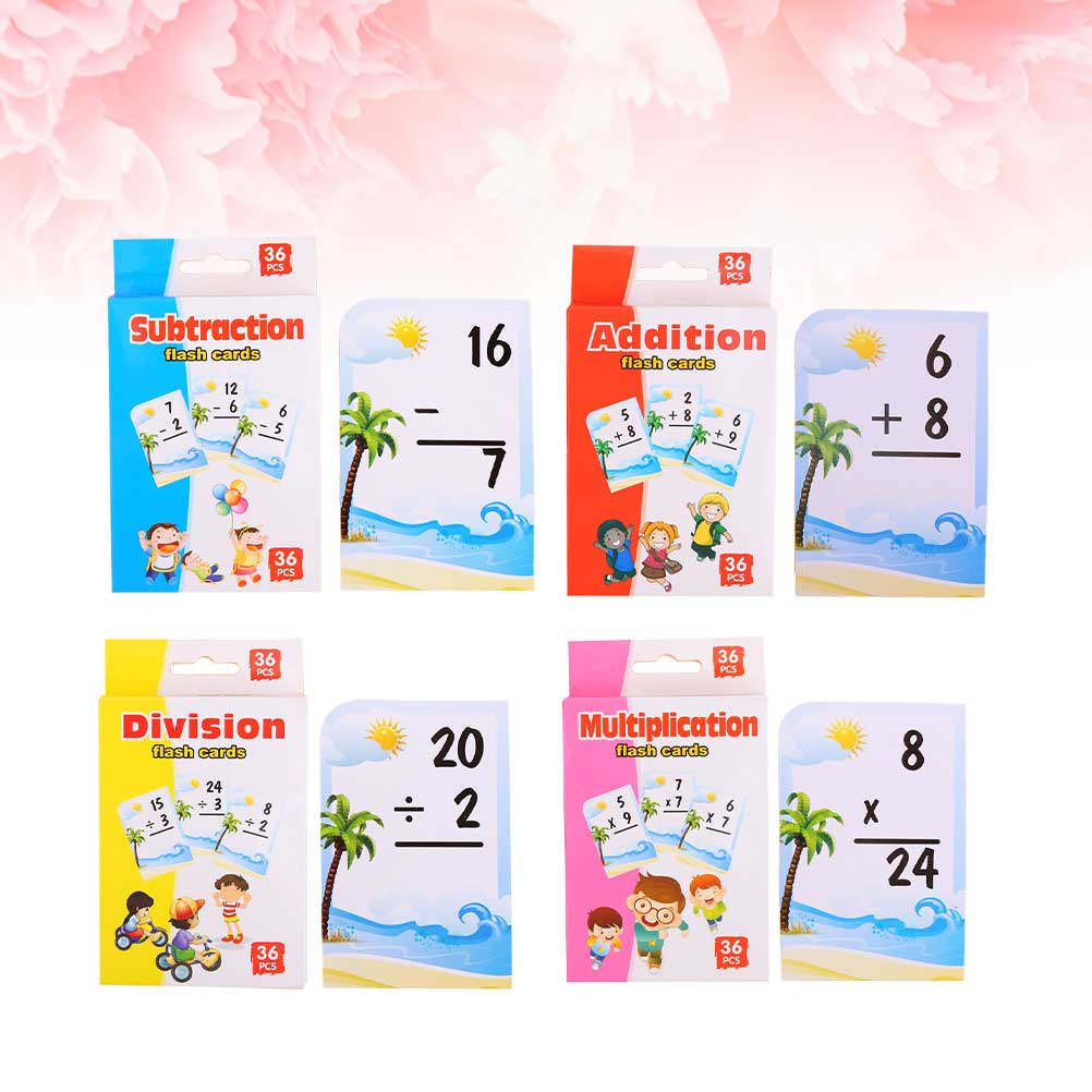 Kids Educational Box - 4 caixas de cartões de estudo