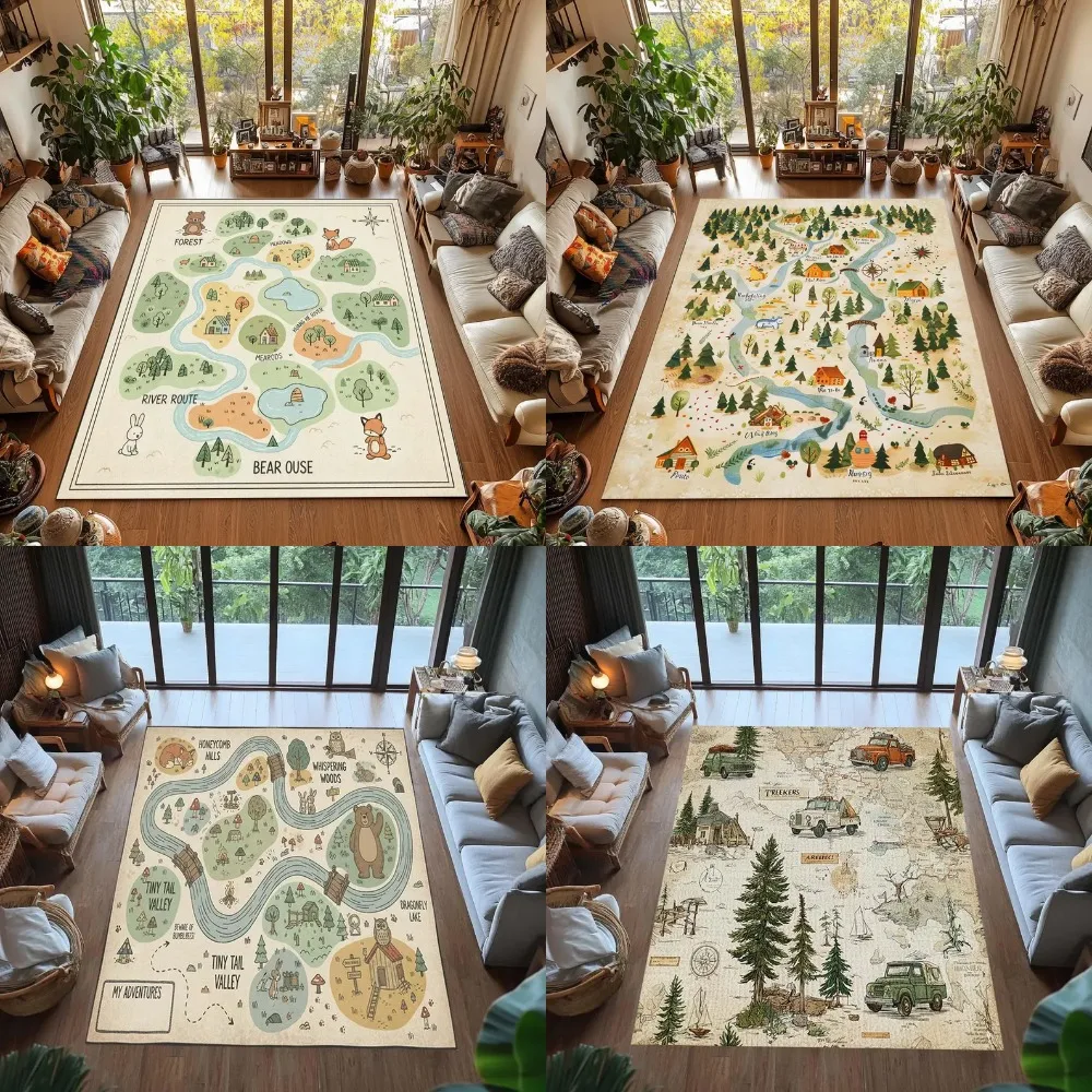 Kids Education Room - Vibrante interativo crianças mapa do mundo