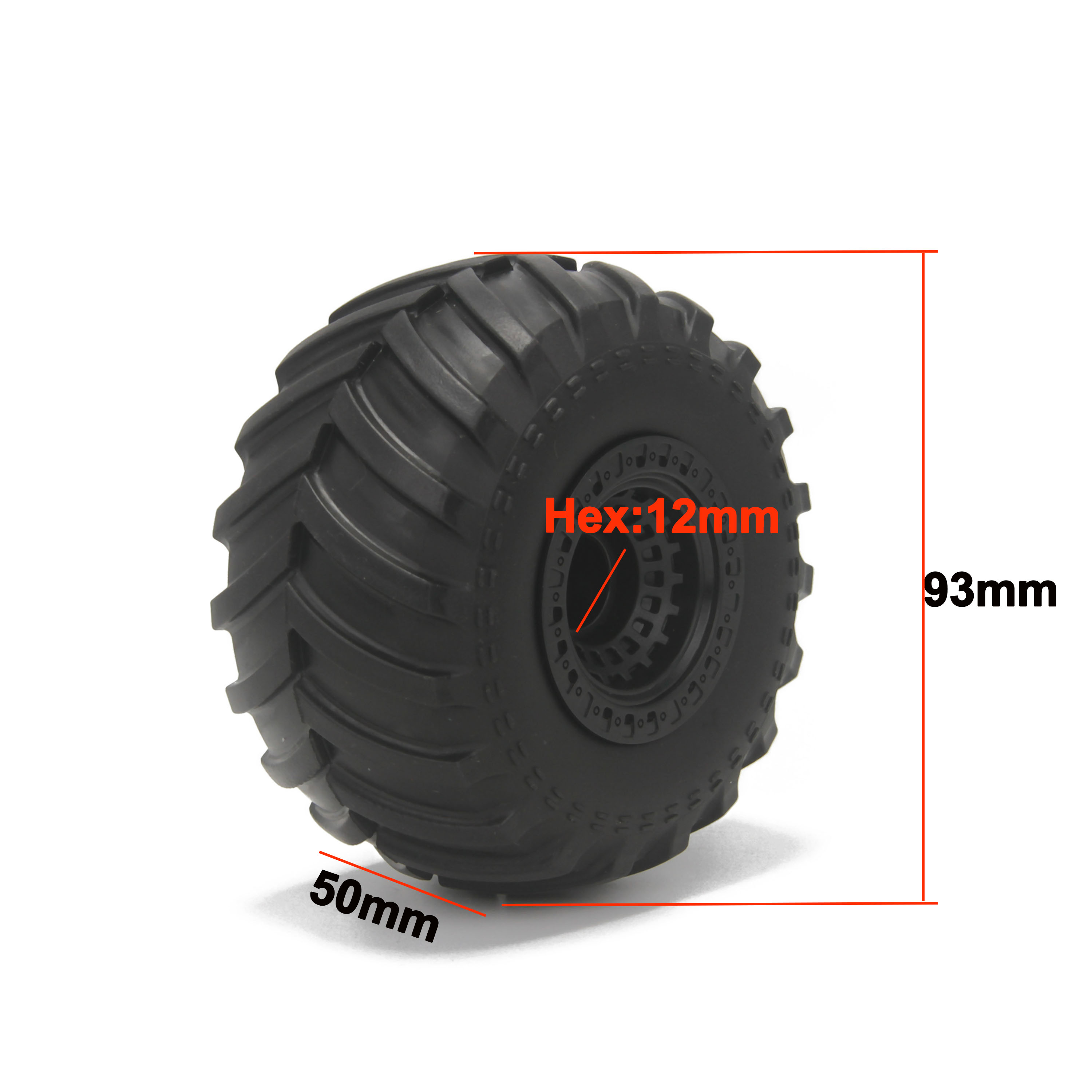 Pneu de Borracha 93mm 1/14 par - Hot Wheels Car Monster Trucks avaliação e preço
