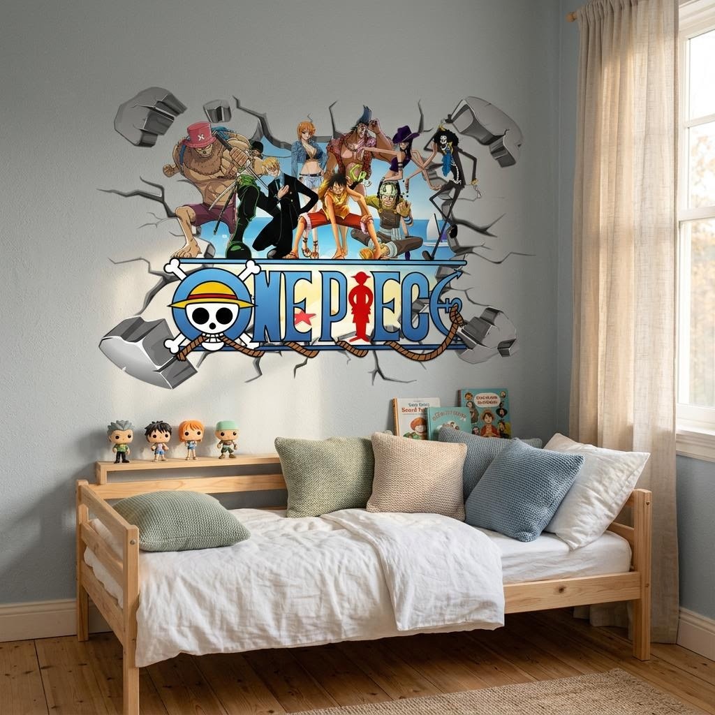 Adesivos de Parede 3D do Luffy - Kids Education Quotes avaliação e preço