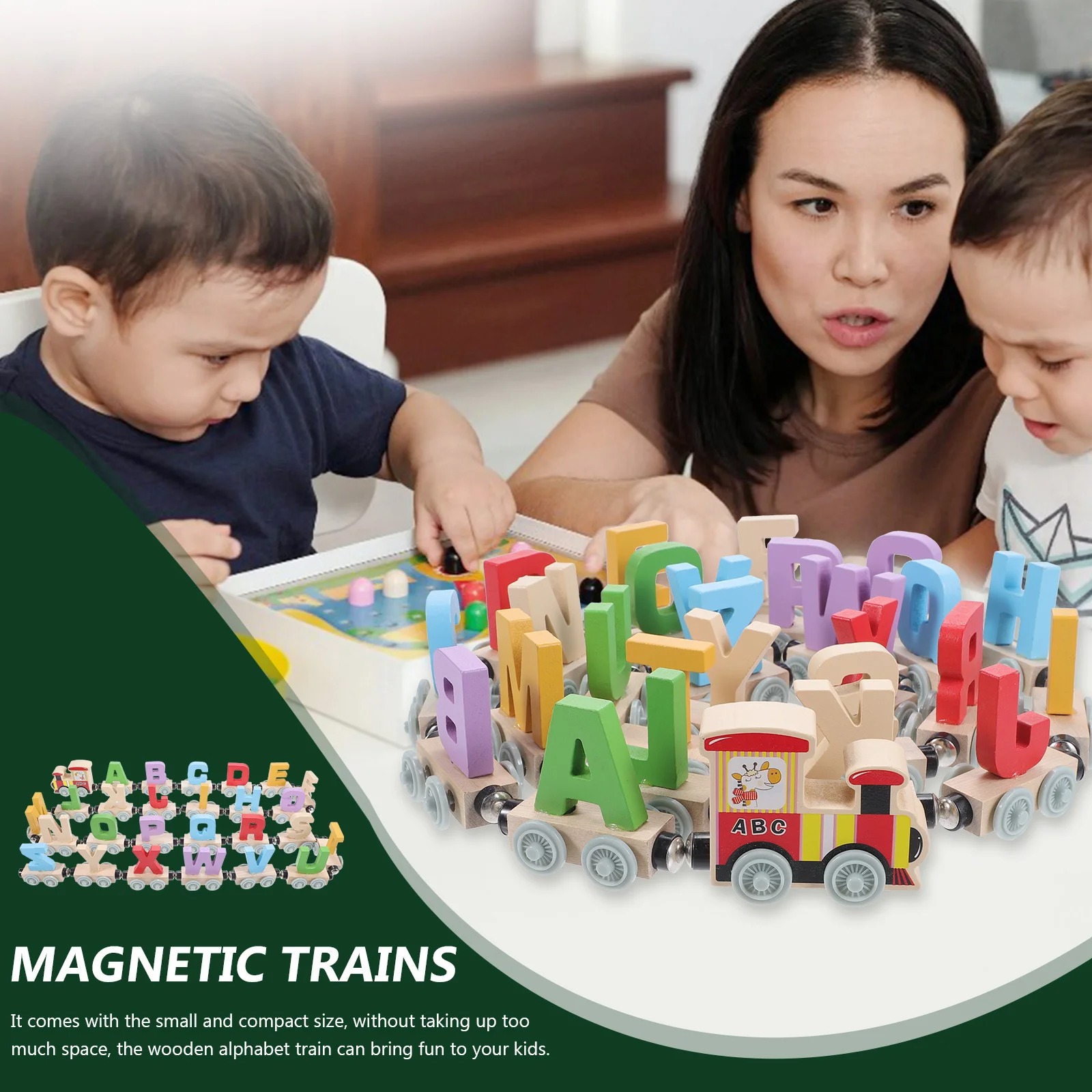 Montessori trem de madeira bri - Kids Educational Box avaliação e preço