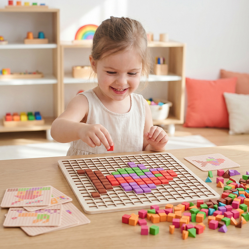 Quebra-Cabeça Lógico de Madeir - Kids Educational Game 3 avaliação e preço